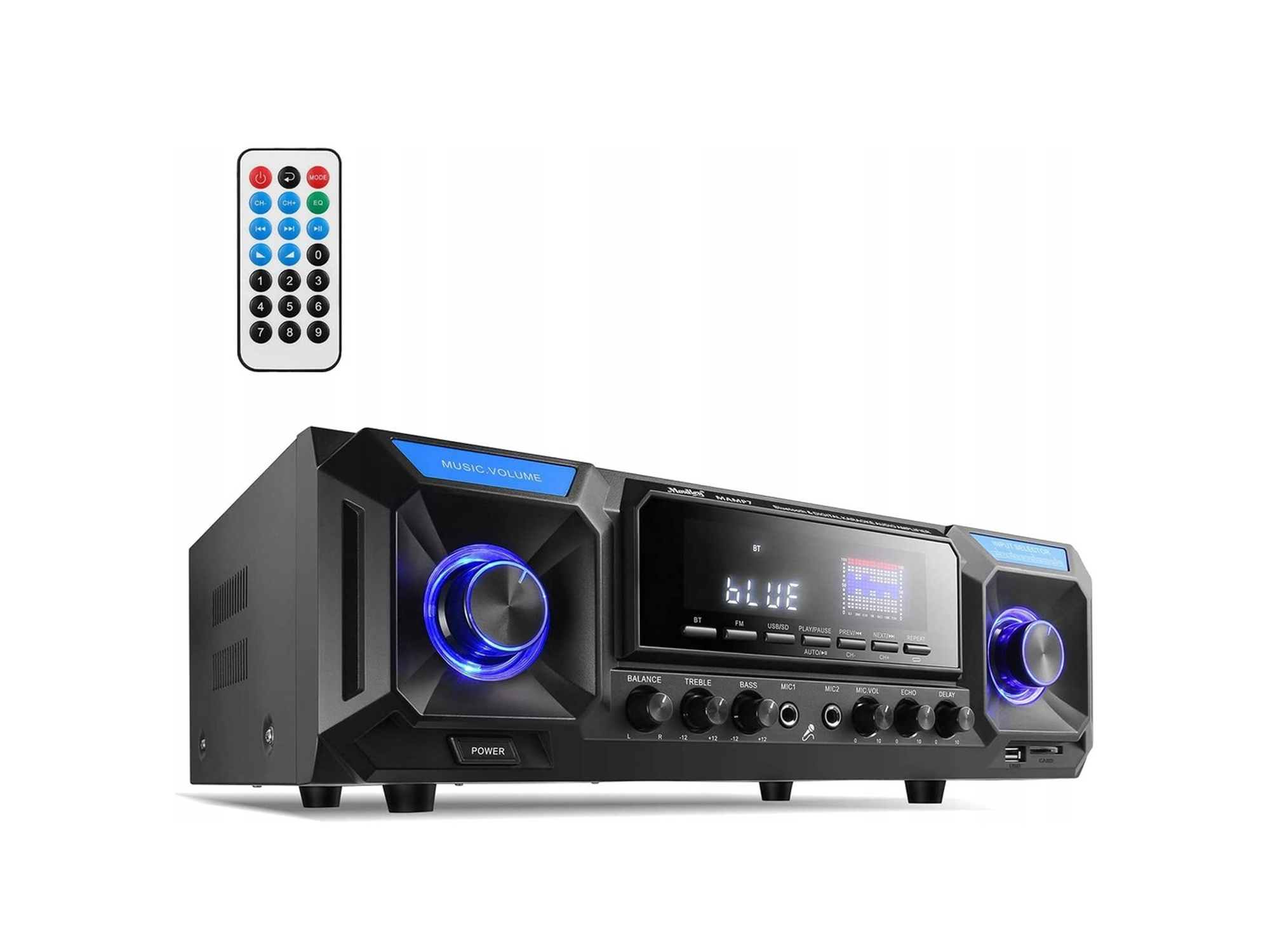 Wzmacniacz Moukey MAMP7 Bluetooth 330W do kina domowego i karaoke
