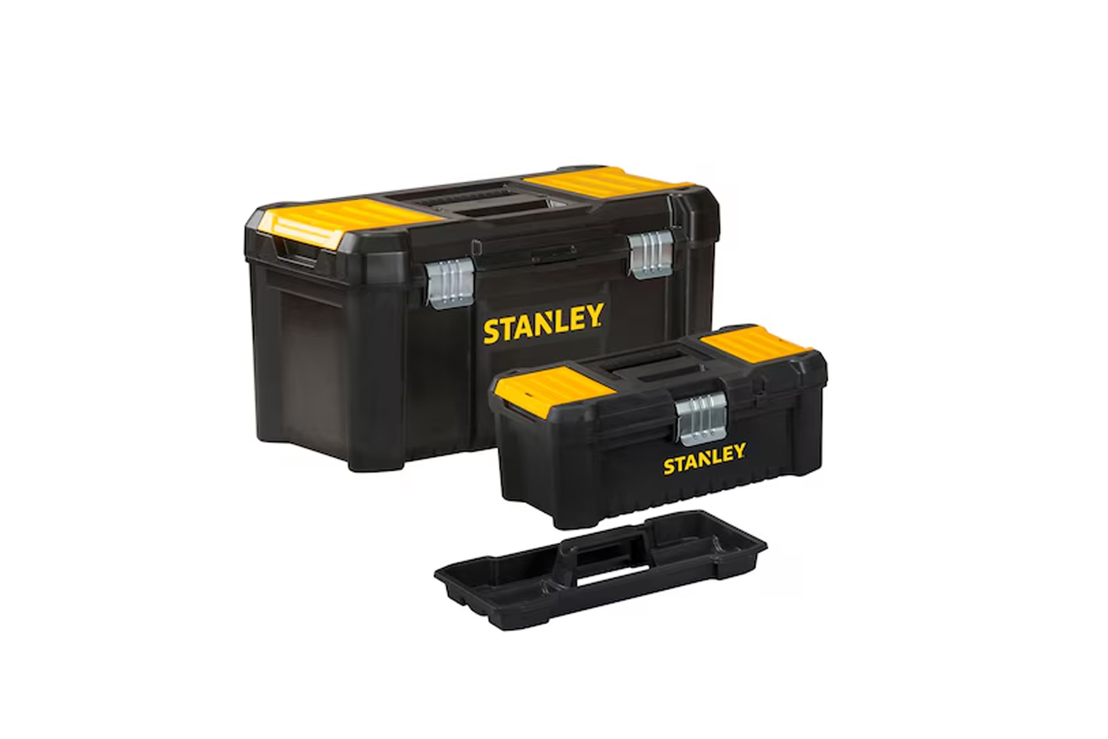 Set of 2 tool chests 19" and 12.5" with organizers Stanley Essential