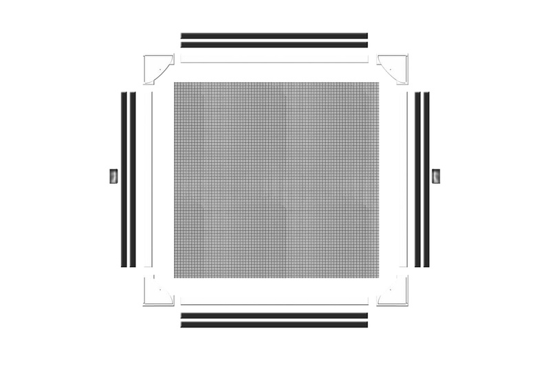 Moskitonetz auf Magnetrahmen 100x120 cm