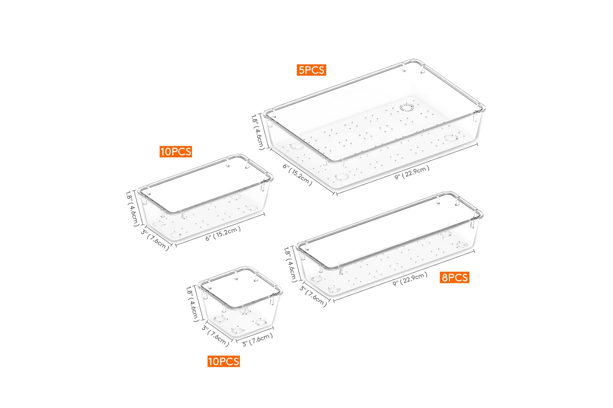 ‎ Lifewit 33 drawer organizers 4 sizes