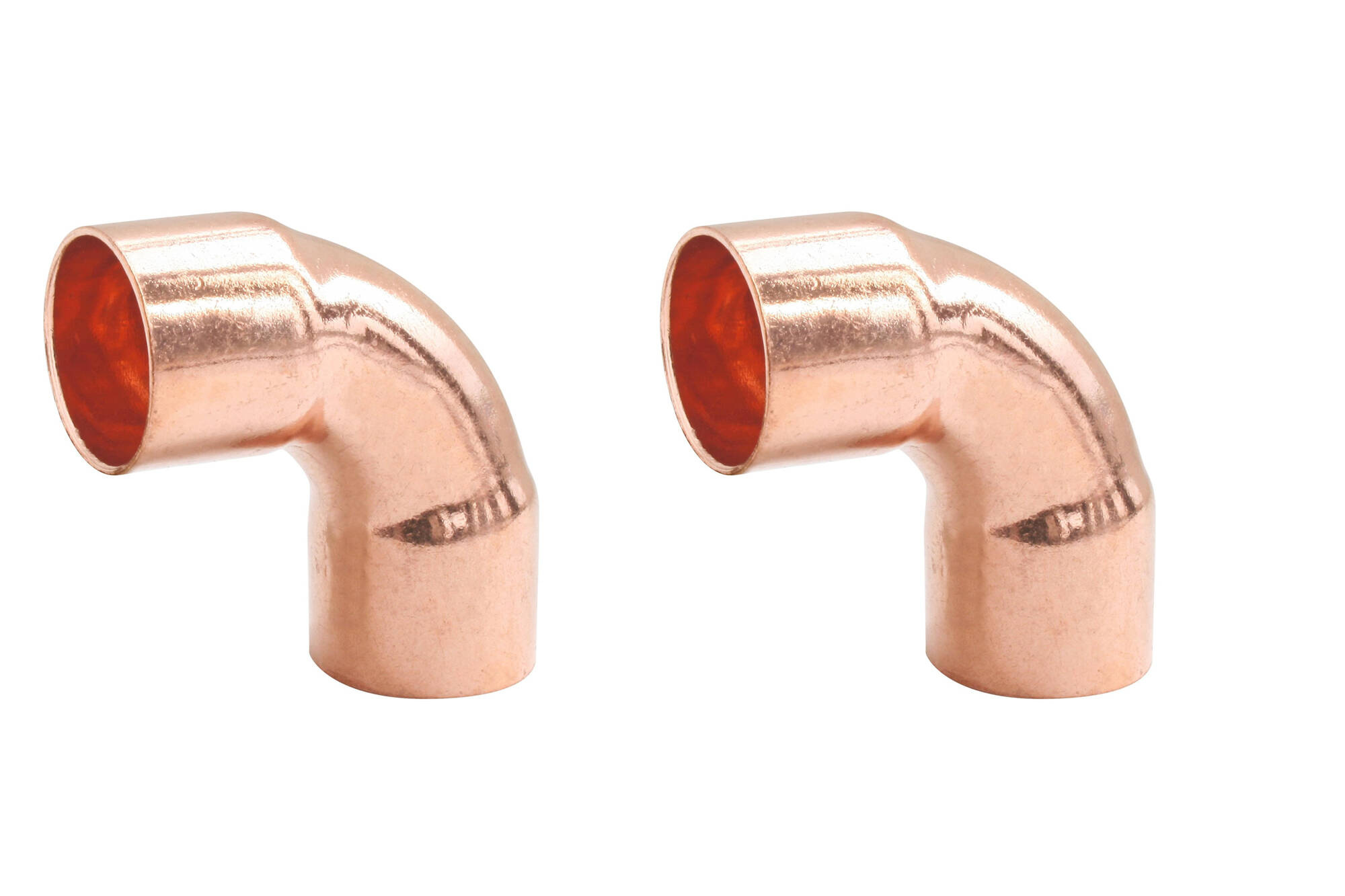 2x Somatherm 16mm 90° double socket copper elbow