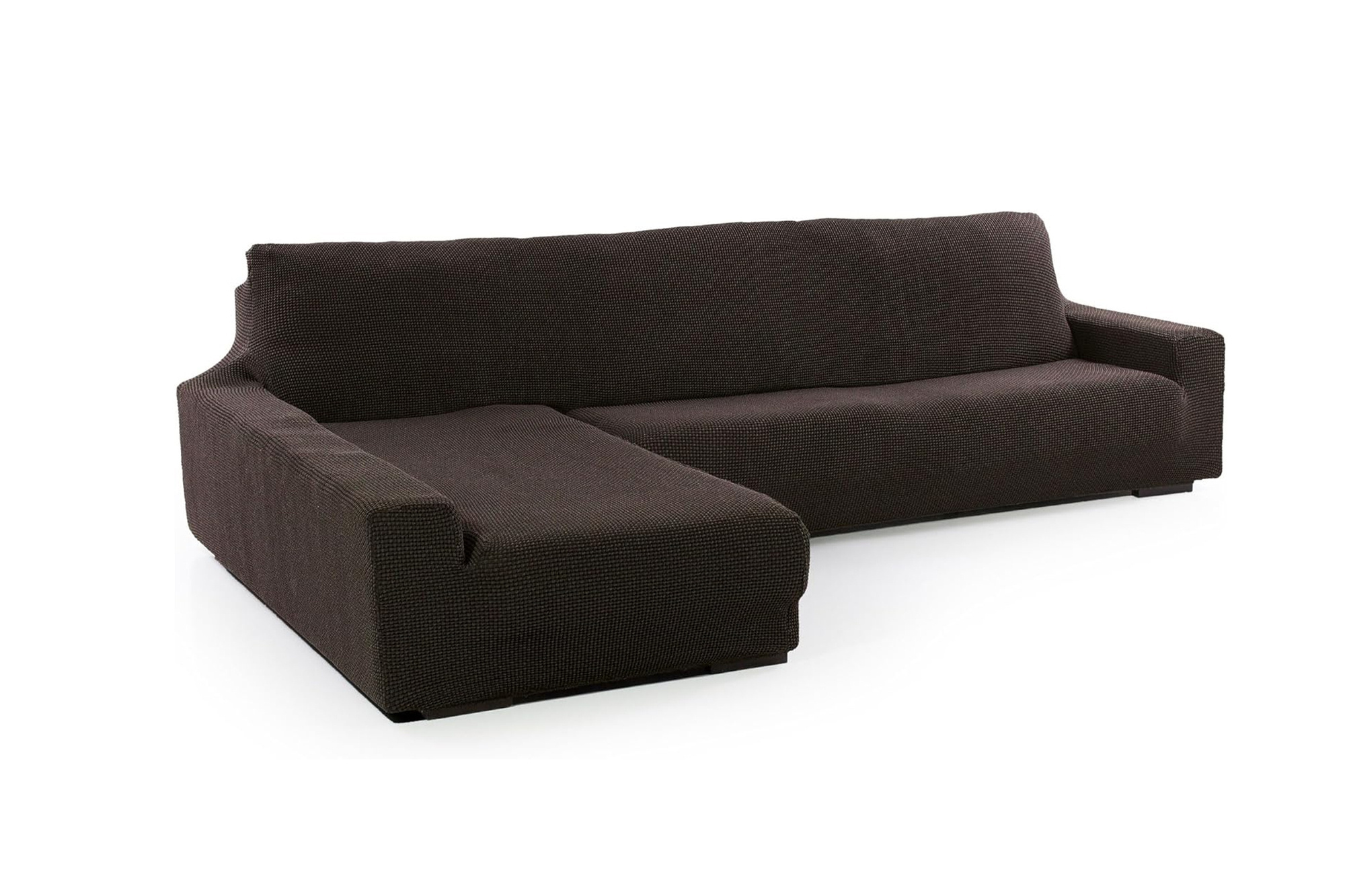 Superelastischer Bezug für ein braunes Ecksofa