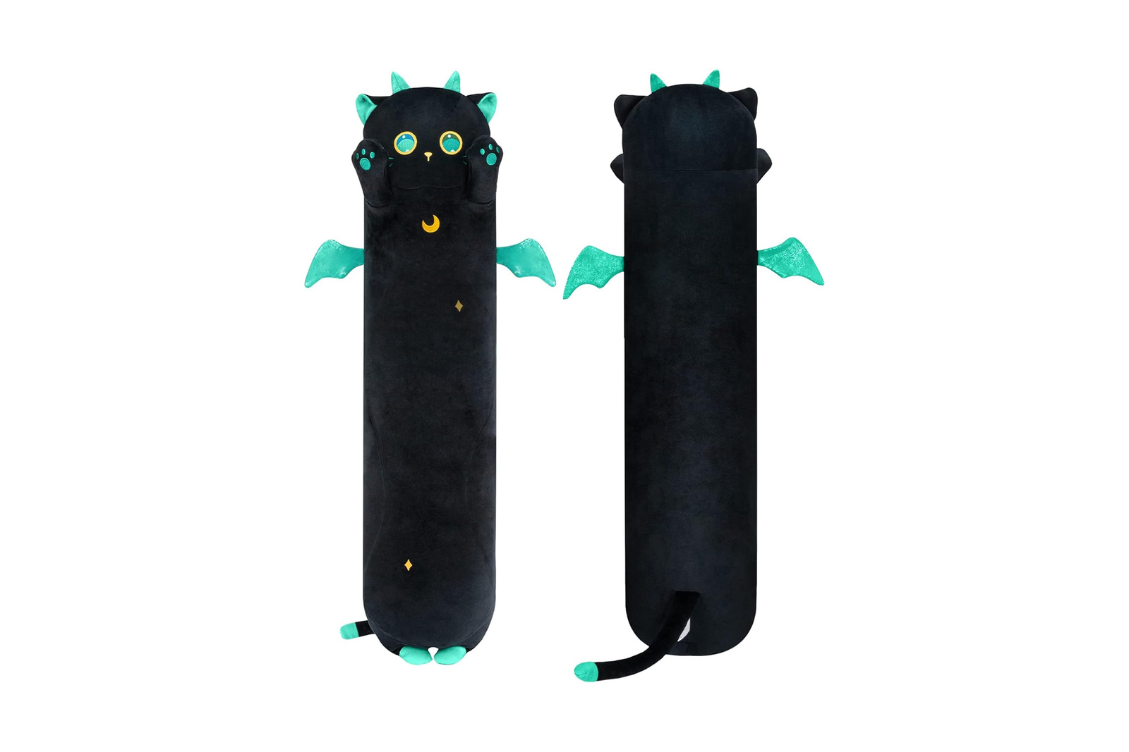 Mewaii Black Cat Plush Long Pillow 50cm Stuffed Animal Kawaii Toy