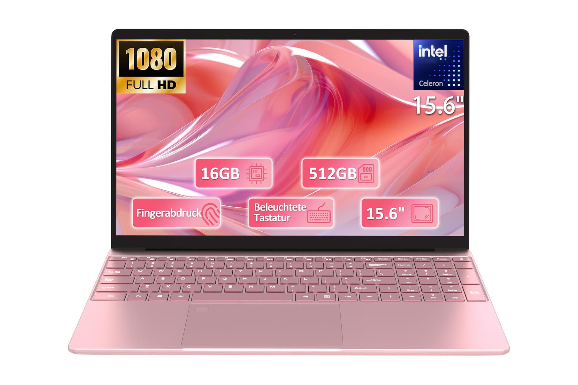 MOLEGAR T152A Laptop Celeron 5205U 16GB RAM 512GB SSD QWERTY