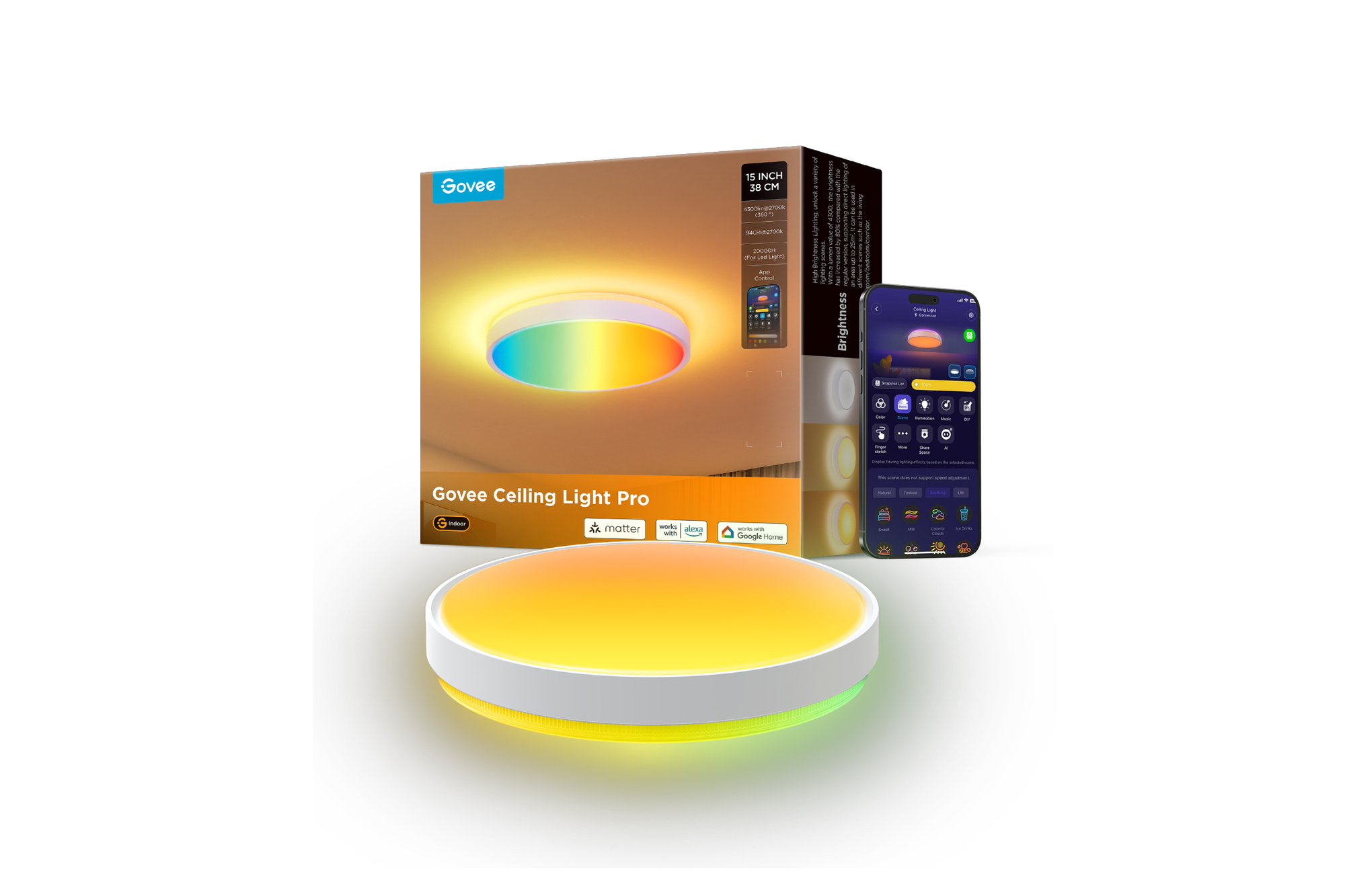 Lampa sufitowa Govee Ceiling Light Pro RGBIC Matter 38cm