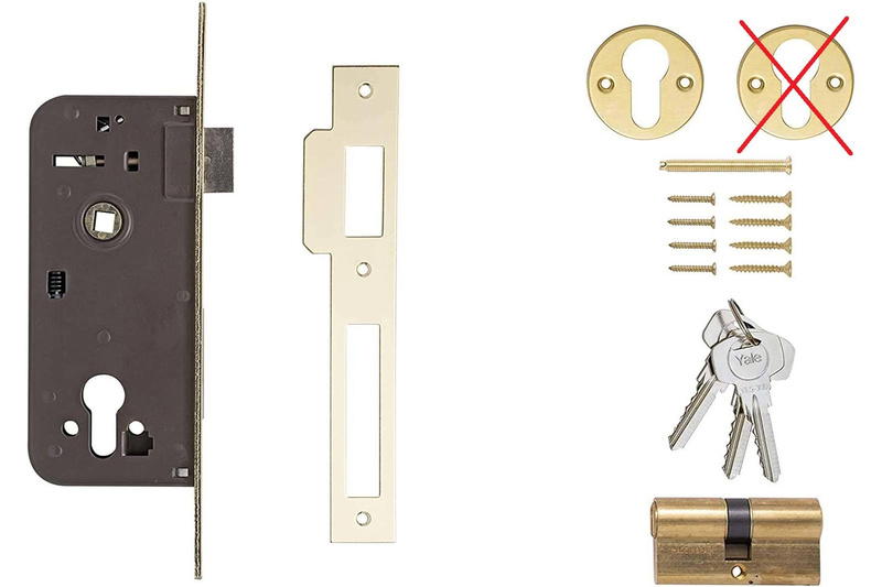 Yale lock 80x50 brass 50mm 3012116