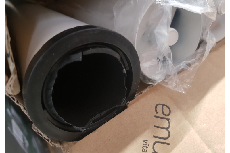 Emuca Tischbeine, 4er-Set, ⌀60 mm, Weiß