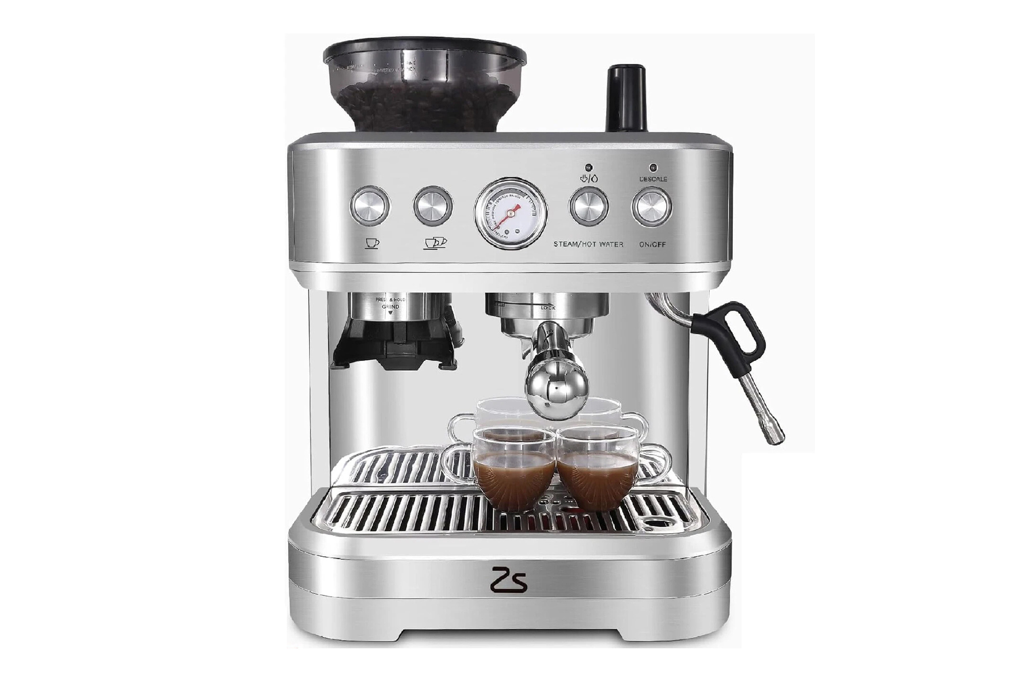 Ekspres ciśnieniowy ZStar EZ01 z młynkiem 15 bar kolbowy stal