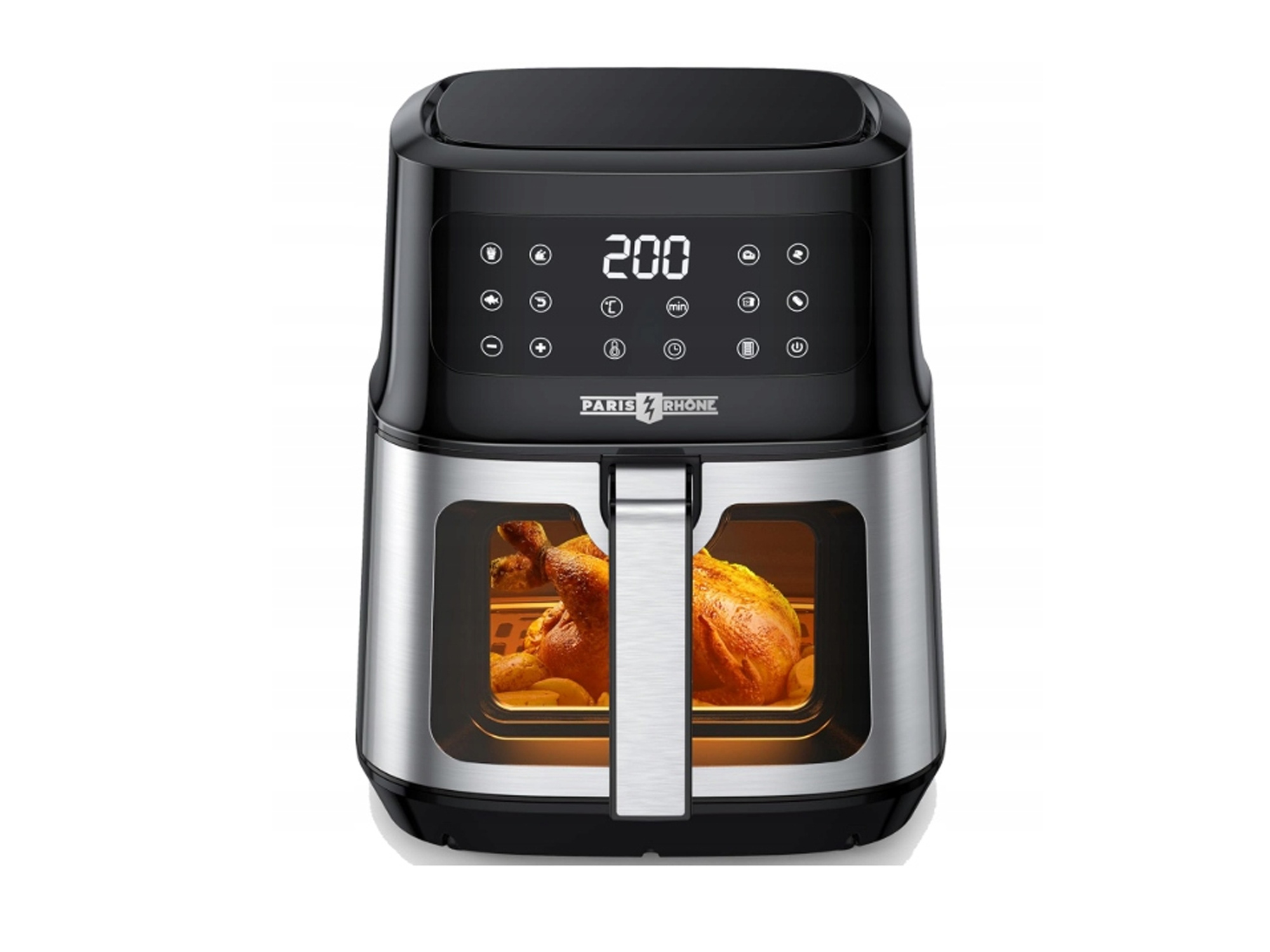 Paris Rhone PE-AF014 Heißluftfritteuse mit Sichtfenster, 5,3 l