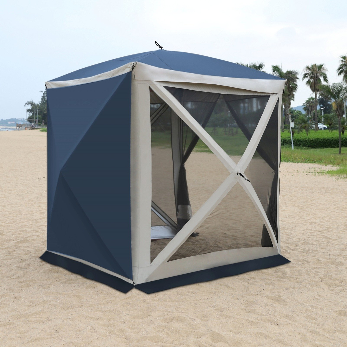 Gartenzelt Pavillon Moskitonetz All Camp Pop-up Blau S APL-T5004