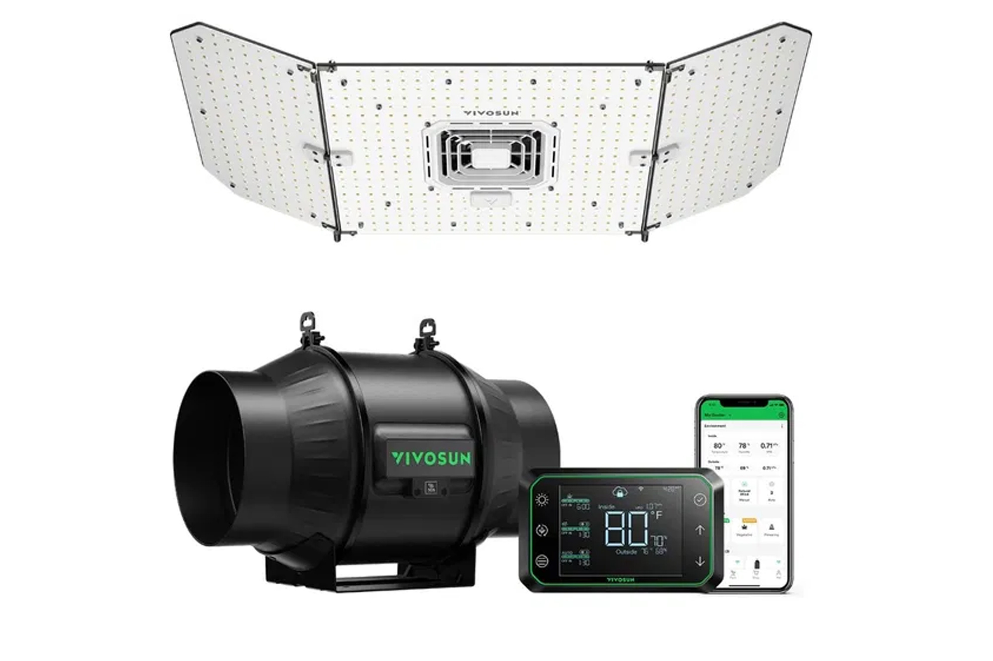 VIVOSUN Smart Grow System AeroLight AeroZesh T6 GrowHub