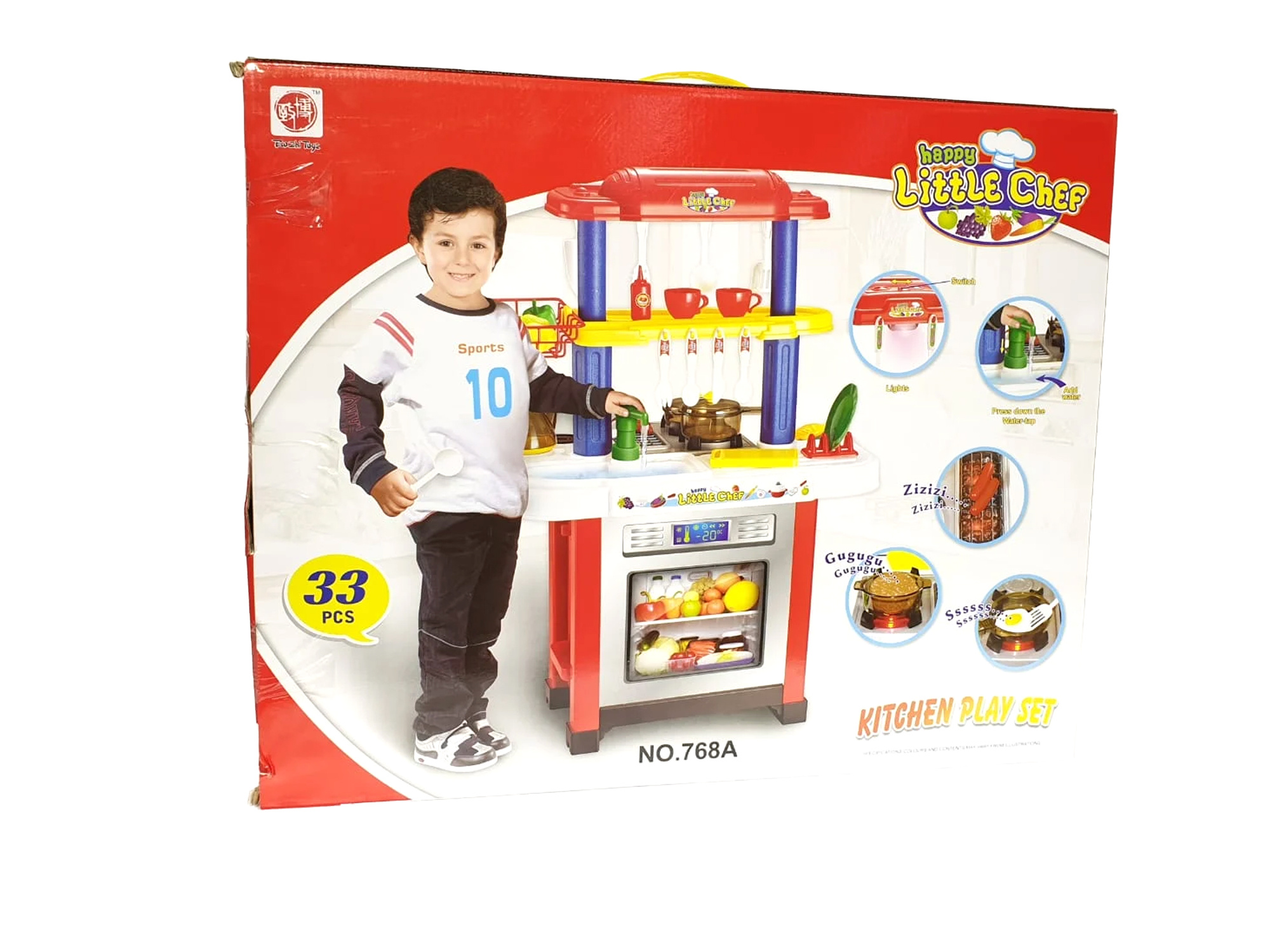 Happy Little Chef 33-teiliges, mehrfarbiges Küchenset für Kinder