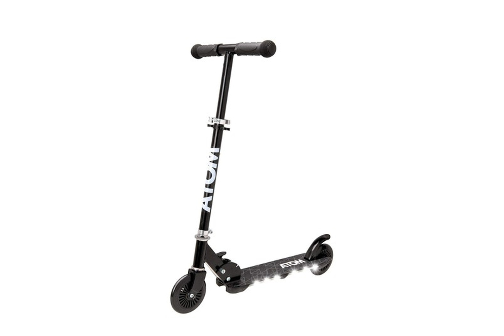 ATOM Light-Up Night Flash LED Scooter for Kids Black