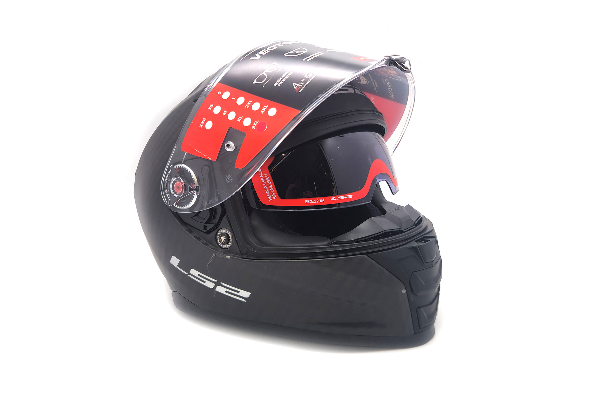 LS2 Vector II Carbon 3XL Integralhelm für Motorradfahrer