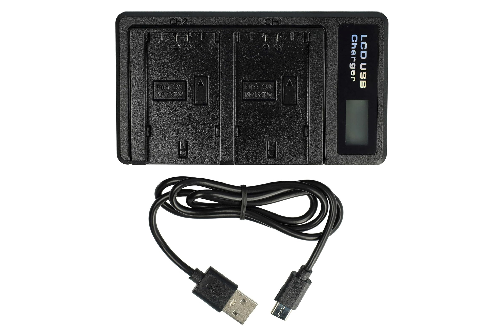 Dual Battery Charger for Sony NP-FZ100 LCD Display