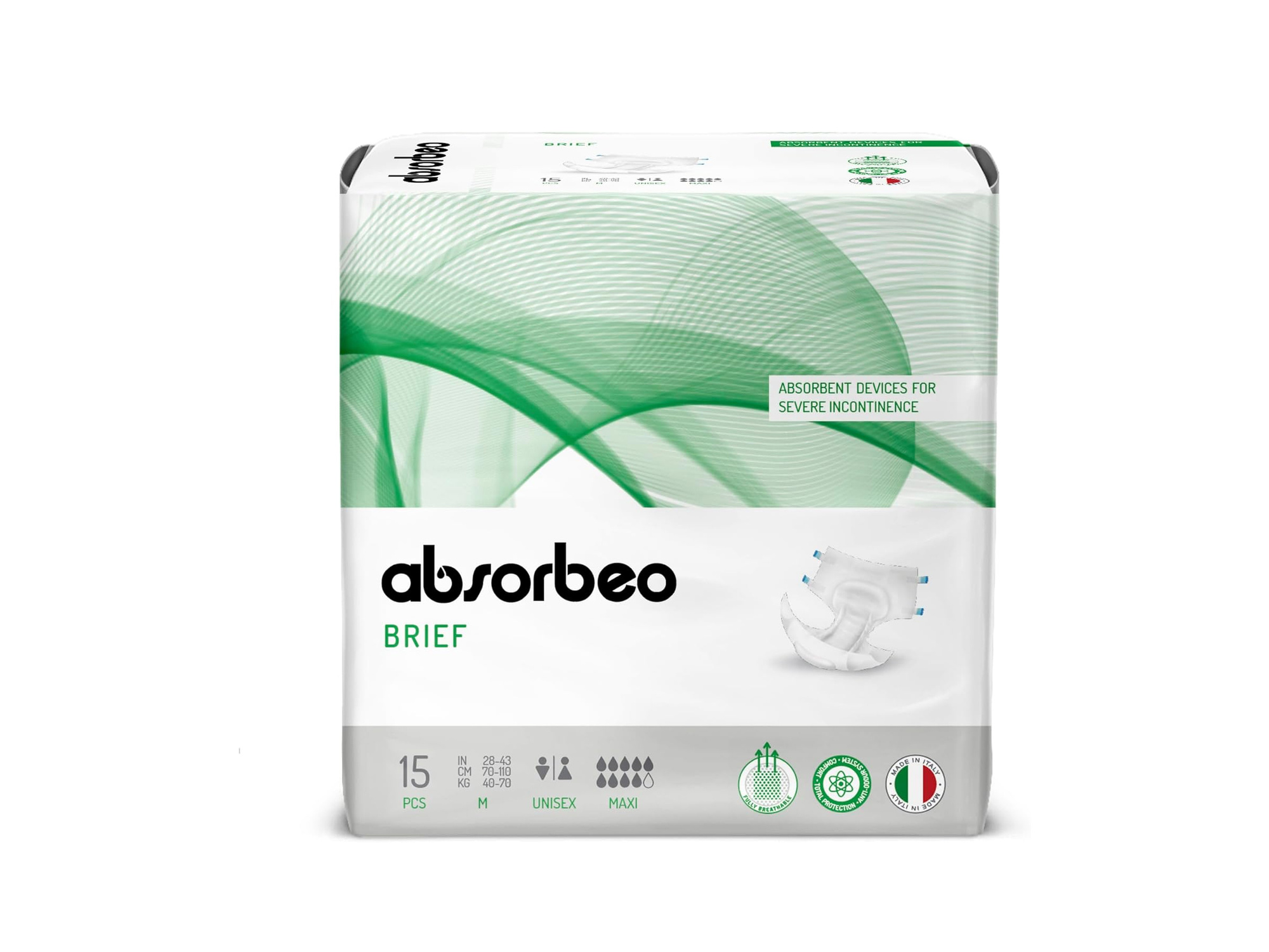 Absorbeo Maxi majtki chłonne unisex M 15szt na nietrzymanie moczu