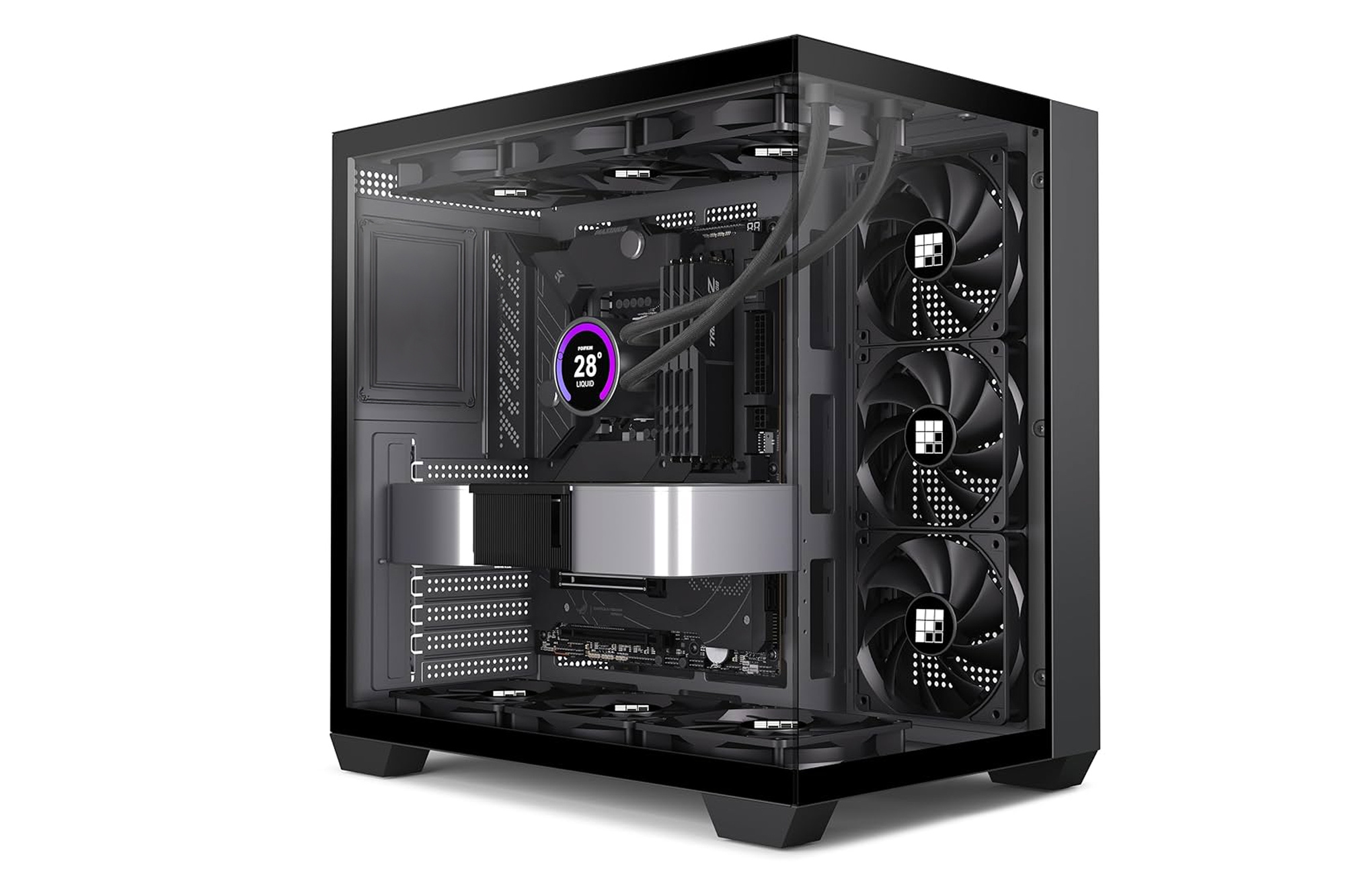 FOIFKIN F300 Obudowa PC Gaming ATX Mid-Tower szkło 270° 6xPWM