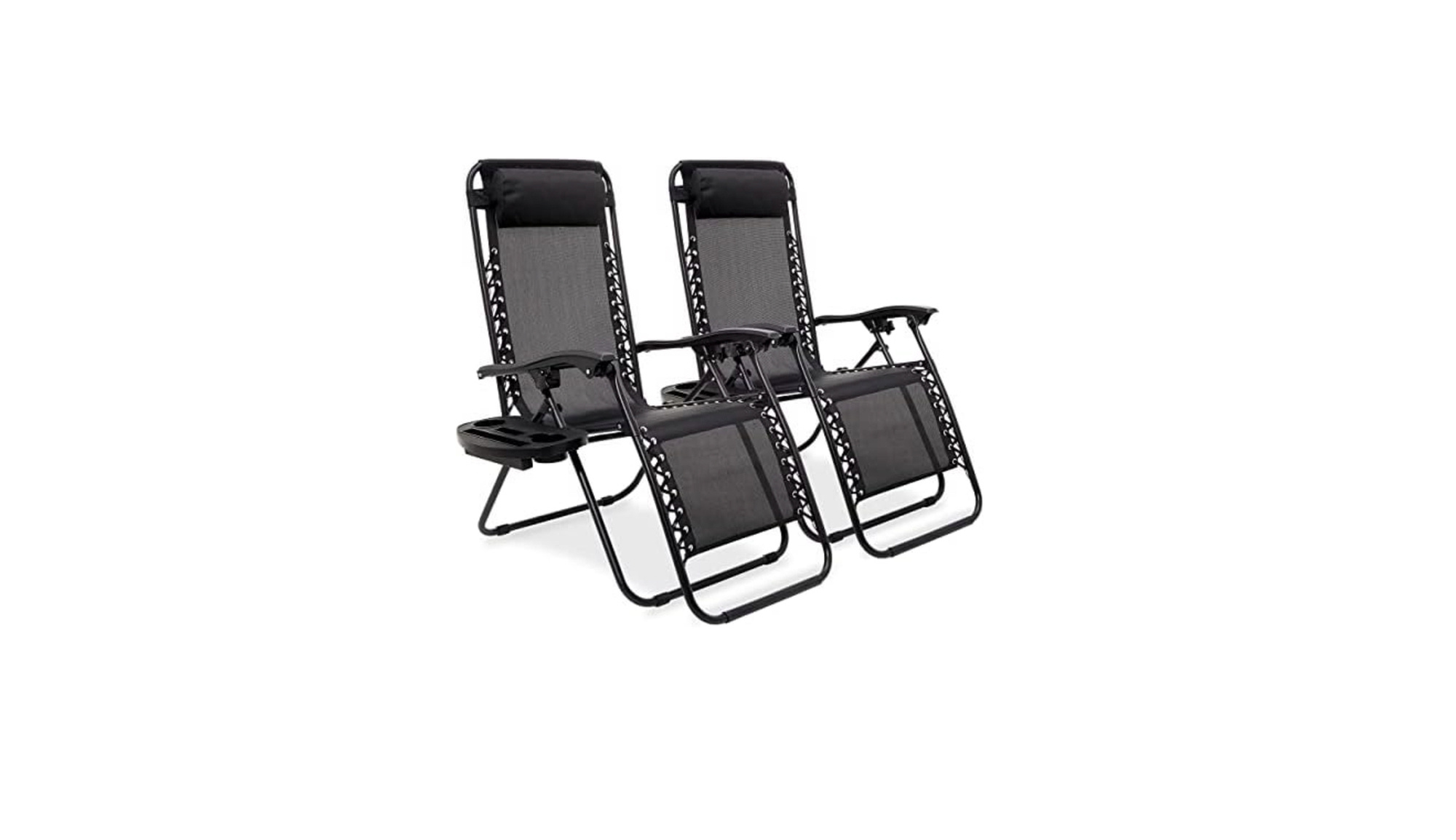 Leżak składany LifeGoods LG557 Czarny 2 szt.