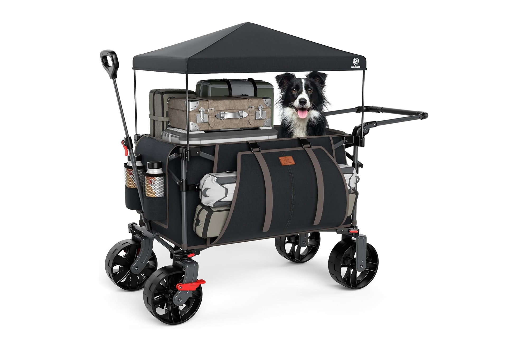 EVER ADVANCED Wózek transportowy 228 l składany 150 kg terenowy