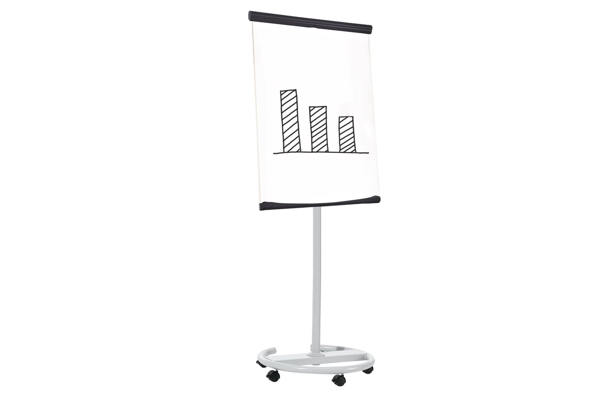 Tablica magnetyczna suchościeralna Dr.Tafel 70x100 cm na stojaku z kółkami Flipchart