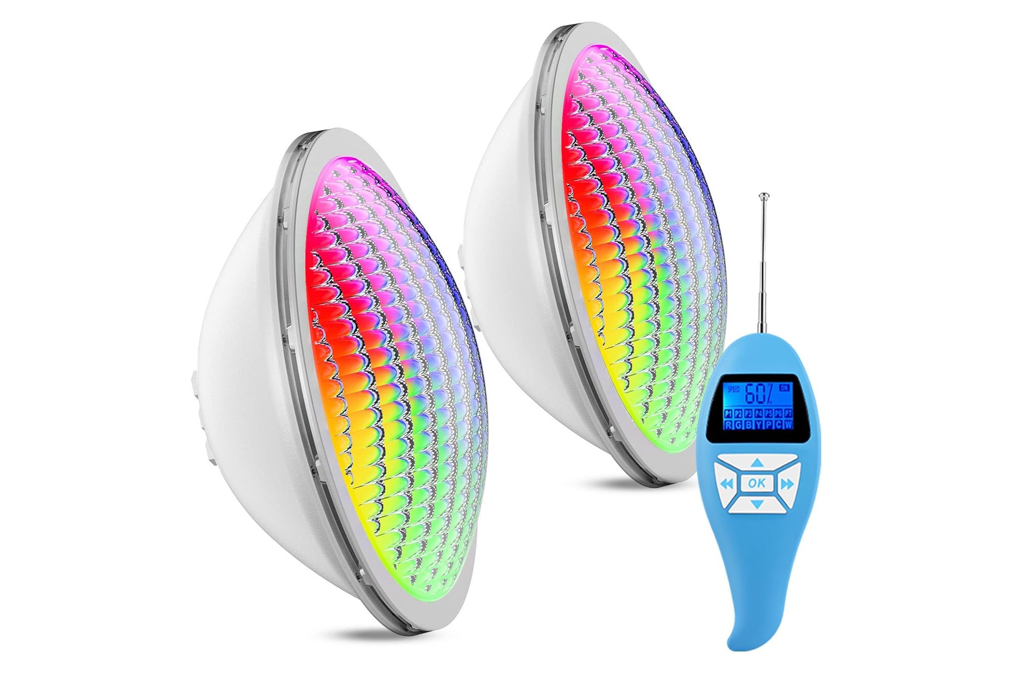 Lampa LED do basenu LyLmLe z pilotem 2 szt.