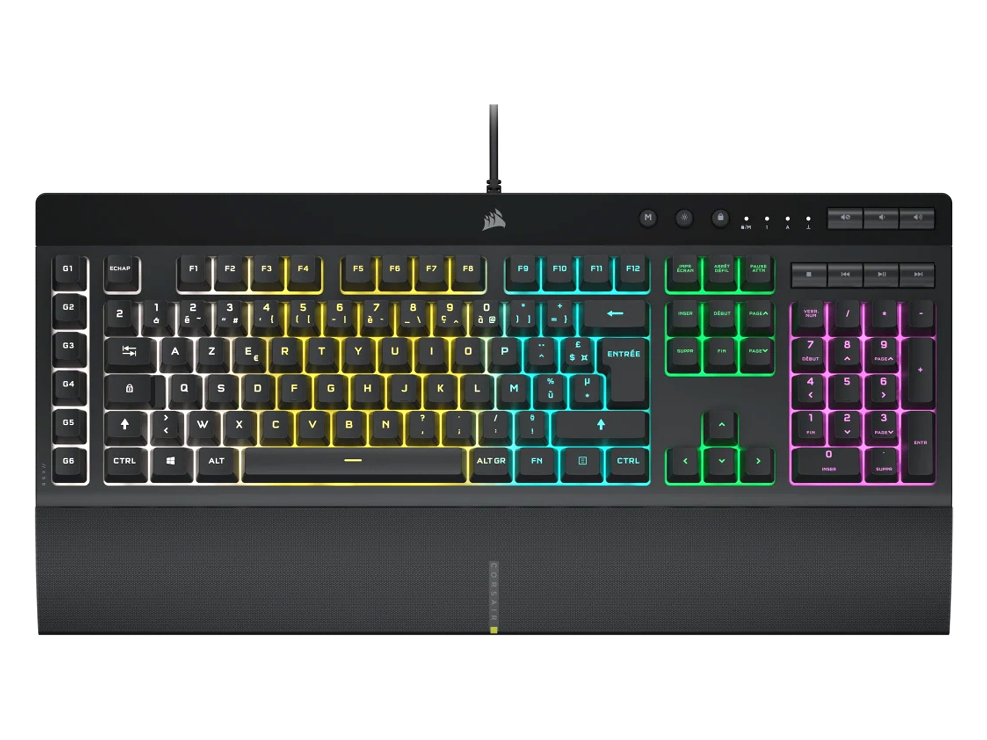 Corsair K55 RGB PRO Klawiatura przewodowa gamingowa Czarna FR