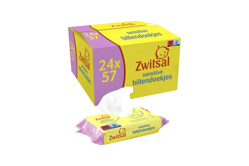 Zwitsal Sensitive Chusteczki nawilżane dla niemowląt 24x57 szt.