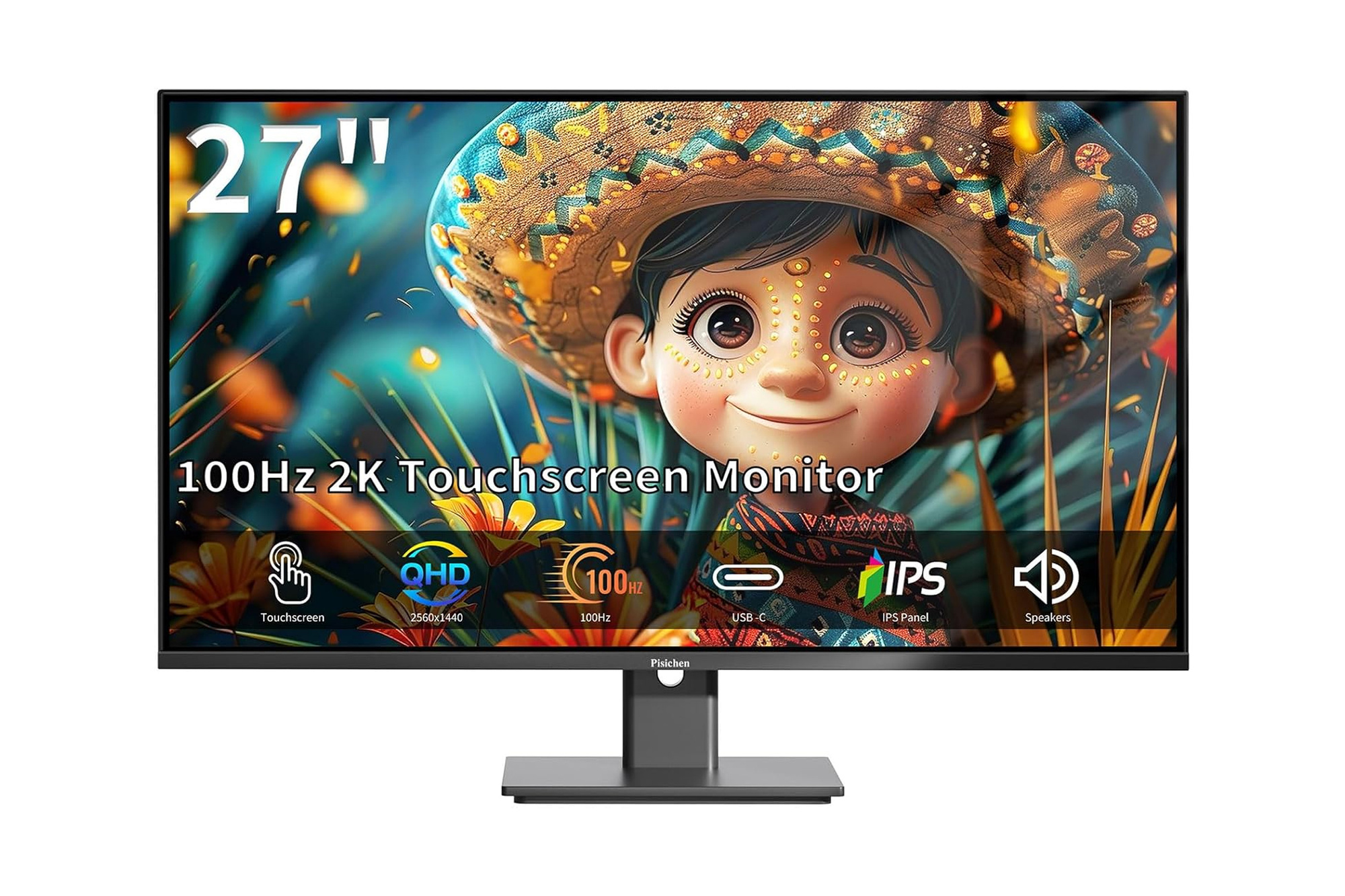 Monitor dotykowy Pisichen 27INTS-2K 27" 2K QHD 100Hz IPS 10-pkt Dotyk USB-C